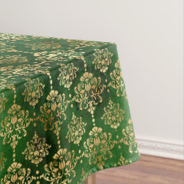 Toalha De Mesa Verde Festivo e Dourado Papel Laminado Inverno Nat