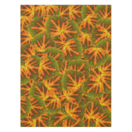 Toalha De Mesa Verde Laranja e Amarelo Aspen Folha #1