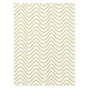 Toalha De Mesa Verde limão Padrão Chevron no Cream White Zigzag