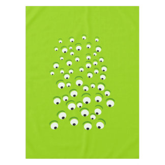 Toalha De Mesa Verde louco e curioso engraçado monstro Eyed