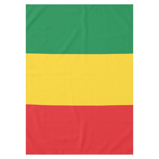 Toalha De Mesa Verde, ouro (amarelo) e bandeira das cores (Frente)