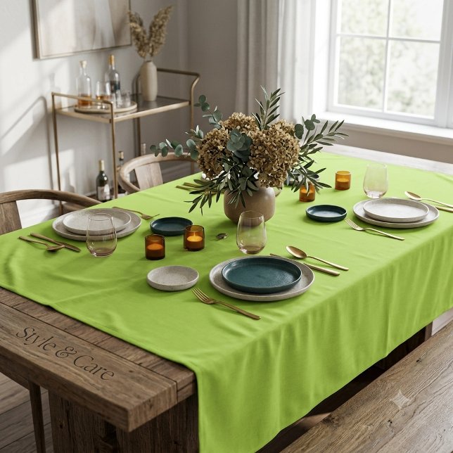 Toalha de Mesa Verde Salgueiro 60"x84" – Torne-a S (Sage Green 60x84 Tablecloth – Make It Yours)