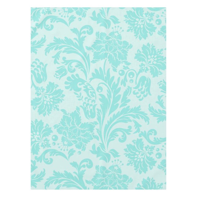 Toalha De Mesa Verde-teal,impressão tabletlota azul-vintage damas (Frente)