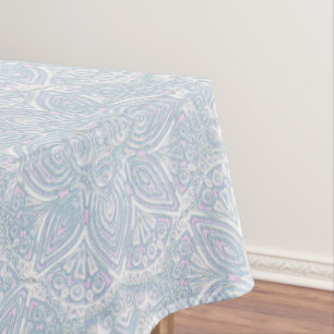 Toalha De Mesa Verdes claras, amarelas e brancas, Mandalas