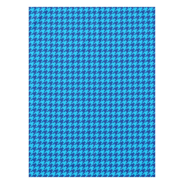 Toalha De Mesa Verificação de Xadrez do Bluetooth Azul (Frente)