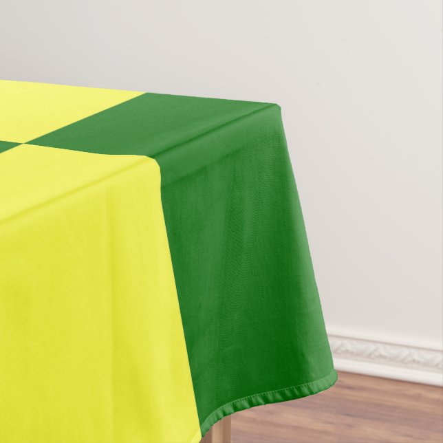 Toalha De Mesa Verificadores Amarelos e Verdes (Posição Original)