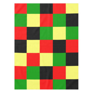 Toalha De Mesa Verificadores vermelho, amarelo, preto e verde