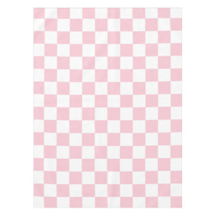 Toalha De Mesa Verifique O Padrão Da Placa De Verificação, Rosa B