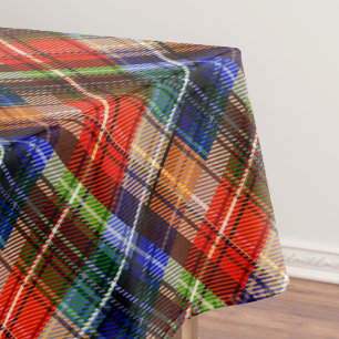 Toalha De Mesa Vermelho Azul Verde Amarelo Xadrez Tartan Desenho