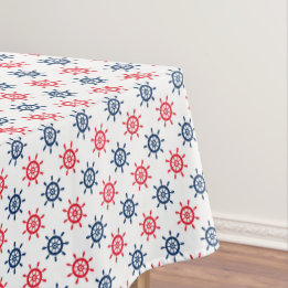 Toalha De Mesa Vermelho Branco Azul Náutico Diversão Celebração P