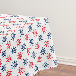 Toalha De Mesa Vermelho Branco Azul Náutico Diversão Celebração P