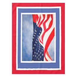 Toalha De Mesa Vermelho Branco Azul Patriótico 4 de Julho