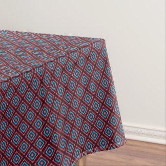 Toalha De Mesa Vermelho Com Diamante Azul