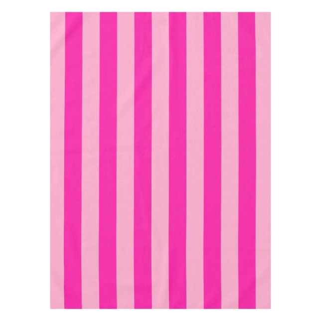 Toalha De Mesa Vertical Stripes Rosa Quente (Frente)