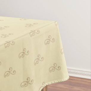 Toalha De Mesa Vetor floral em bege creme claro