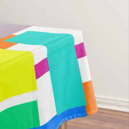 Toalha De Mesa Vibes Positivos Cores Felizes Blocos de Abstrato