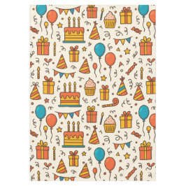 Toalha De Mesa Vibrant Birthday Party Seamless Pattern
