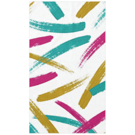 Toalha De Mesa Vibrant Strokes,Teal, Magenta & Mustard pattern
