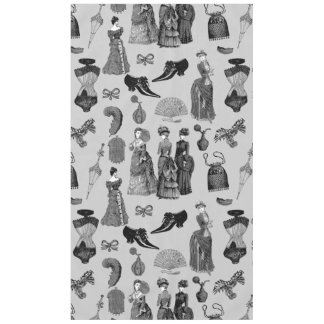 Toalha De Mesa victorian era fashion women toile black white