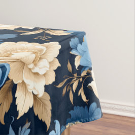 Toalha De Mesa Victorian Flowers Blue