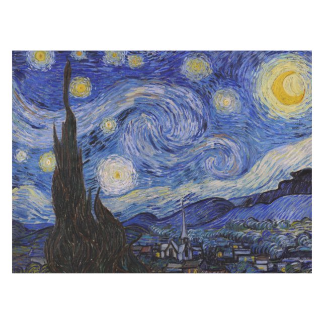 Toalha De Mesa Vincent Van Gogh - A Noite Estrelada (Frente (Horizontal))