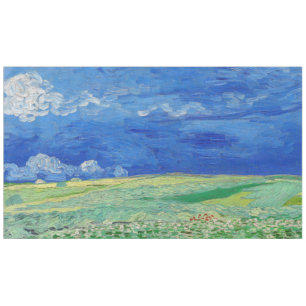 Toalha De Mesa Vincent van Gogh - Campos de trigo sob nuvens de t