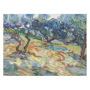 Toalha De Mesa Vincent van Gogh - Oliveiras: Céu azul-claro