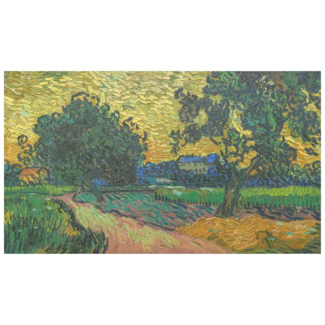 Toalha De Mesa Vincent van Gogh - Paisagem em Twilight (Frente (Horizontal))