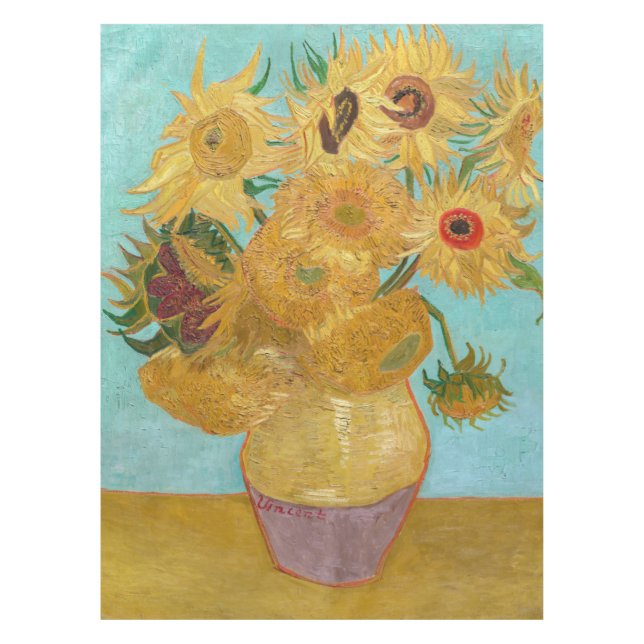 Toalha De Mesa Vincent Van Gogh - Vase com Doze Girassóis (Frente)