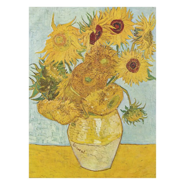 Toalha De Mesa Vincent Van Gogh - Vase com Doze Girassóis (Frente)