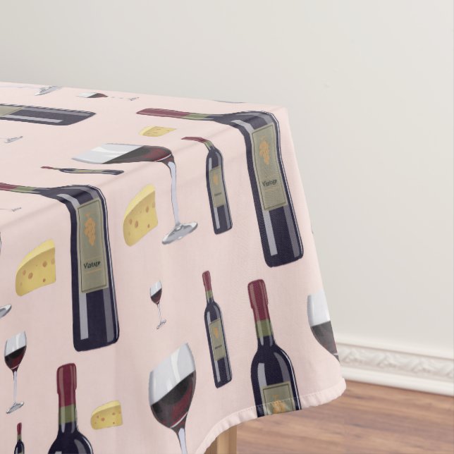 Toalha De Mesa Vinho e Queijo (Posição Original)