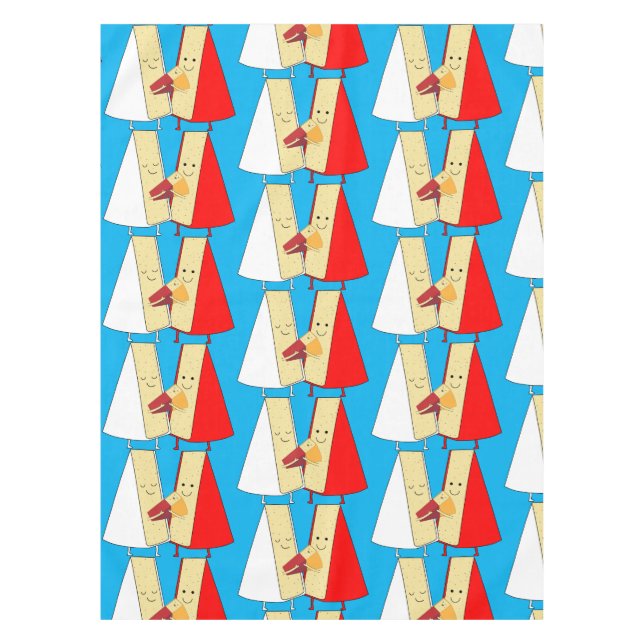 Toalha De Mesa Vinhos E Queijos Amantes (Frente)