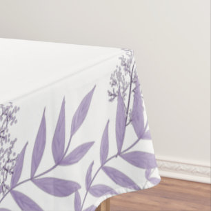 Toalha De Mesa Vintage Botânica de Casamento Roxo lavanda