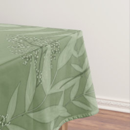 Toalha De Mesa Vintage Botânica de Casamento Verde Oleícola
