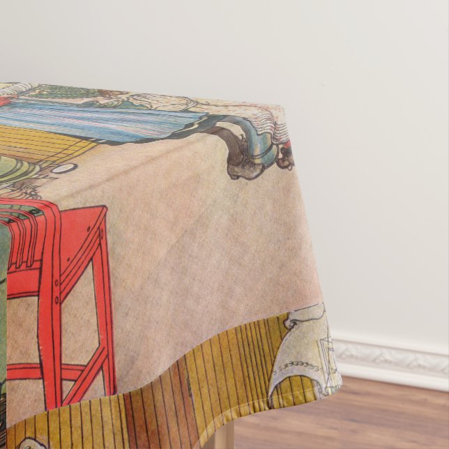 Toalha De Mesa Vintage Carl Larsson, A Cozinha (Posição Original)