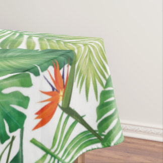 Toalha De Mesa Vintage Cird Floral Greenery Elegante Tropic