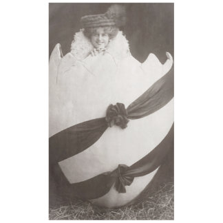 Toalha De Mesa Vintage - Dama de Ovos de Páscoa