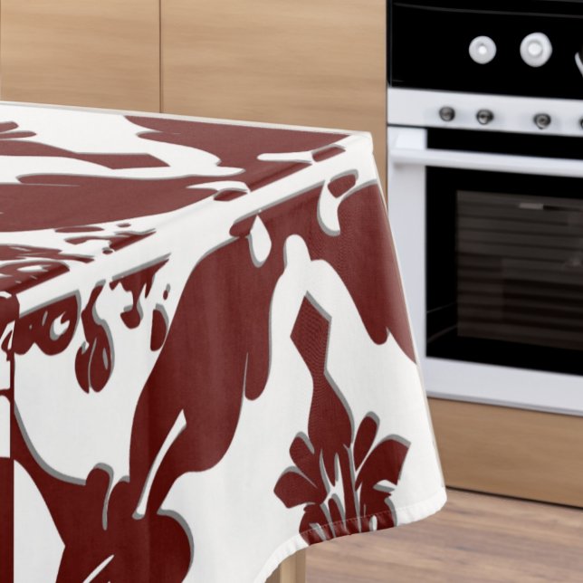 Toalha De Mesa Vintage Damask Monograma (Criador carregado)