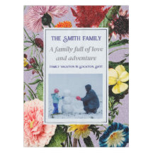 Vintage Elegant Floral Custom Text Photo Violet