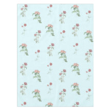 Vintage Elegante Padrão Floral Azul Pastel Primave