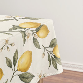 Toalha De Mesa Vintage Flor de Limão – Cítrico Botânico Elegante