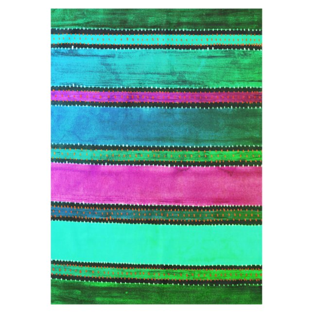 Toalha De Mesa Vintage Guatemala Rainbow Tablecloth (Frente)