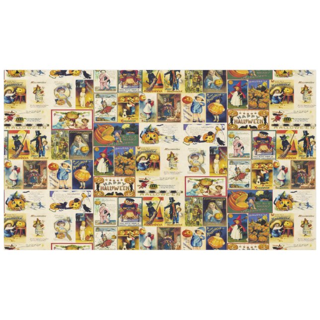 Toalha De Mesa Vintage Halloween Ephemera (Frente (Horizontal))