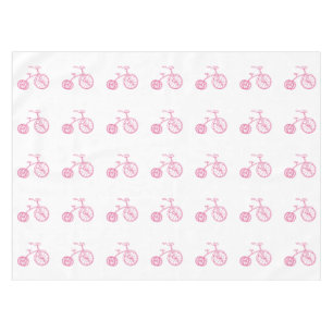 Toalha De Mesa Vintage inspirou triciclo rosa e branco de moto gi