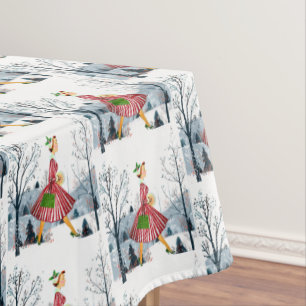 Toalha De Mesa Vintage Lady 1950 Natal