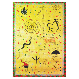 Toalha De Mesa Vintage Petroglicphs Tablecloth