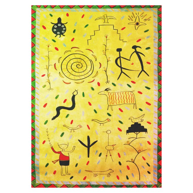 Toalha De Mesa Vintage Petroglicphs Tablecloth (Frente)