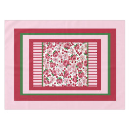 Toalha De Mesa Vintage Pink Roses Tablecloth
