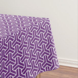 Toalha De Mesa Vintage Purple White Ayame Japan Bishamon Patterno