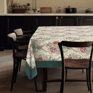 Toalha De Mesa Vintage Refinado Floral Damask Chic Elegant Space